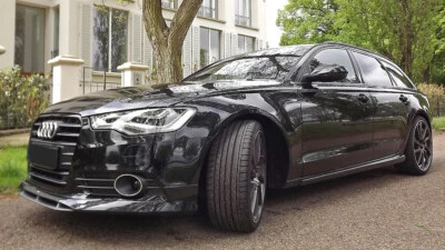 MINIGONNE LATERALI PER AUDI A6 4G C7 2011 AL 2017 SPOILER SOTTOPORTA ABT LOOK - Immagine 1 di 4