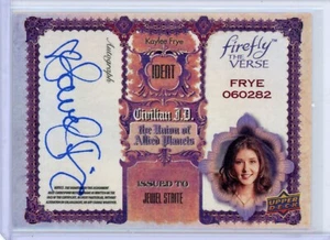 Jewel Staite as Kaylee Frye Firefly The ' Verse Upper Deck JS Autograph - Picture 1 of 2