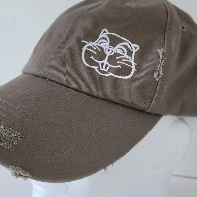 Boné de beisebol Little Beaver Brewery verde oliva desgastado Strapback OSFM  - Imagem 1 de 4