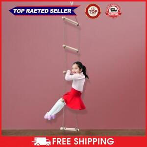 hot  Wooden Rope Ladder Children Climbing Toy Safe Sports Rope Swing (5 Rungs)