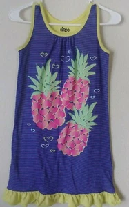 CIRCO GIRLS SLEEVELESS PAJAMA DRESS W/ PINAPPLES MULTICOLOR SIZE LARGE EUC - Picture 1 of 7
