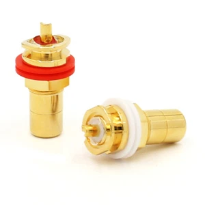 4pcs Gold Plated RCA Female Jack Terminal Audio Connector for HIFI Amplifier DIY - Picture 1 of 7