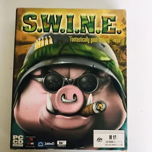 Rare Australian SWINE Big Box PC Game CD ROM S.W.I.N.E (2001) - Picture 1 of 9