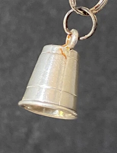 Vintage WELLS Sterling Silver 925 Sewing Thimble Bracelet Charm Pendant - Picture 1 of 3