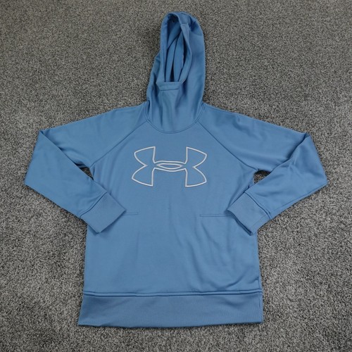 VETEMENTS Felpa con cappuccio Under Armour da uomo piccola blu bianco sciolta UA felpa con cappuccio