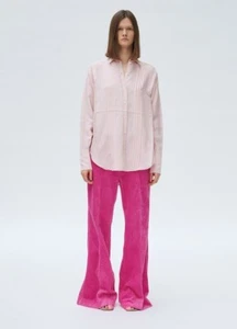 Celine Old Céline Fall 2017 Pink Corduroy Flare Trousers Pants 38 Phoebe Philo - Picture 1 of 13