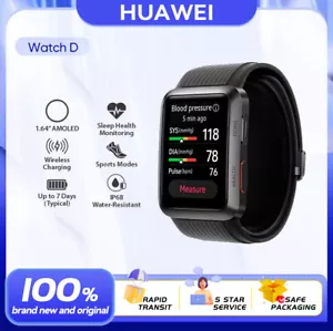 New Huawei Watch D BLACK 1.64" AMOLED GPS IP68 Bluetooth iOS Android Smartwatch - Picture 1 of 6