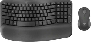 Compact Ergonomic Keyboard & Mouse Combo - Bluetooth & Logi Bolt Compatible - Picture 1 of 12