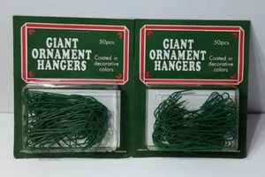 (2) Christmas Giant Ornament Hangers 2.5 inch Metal Tree Green - 50 Count - Picture 1 of 2