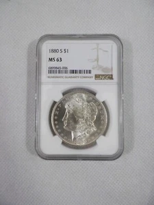 1880-S NGC Graded MS63 Silver Morgan Dollar Uncirculated - Picture 1 of 2