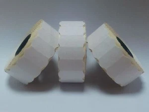 26x12mm WHITE, PERM, WAVY EDGE LABELS - FOR KENDO 26 & SAMARK 26 - BOX OF 18,000 - Picture 1 of 2