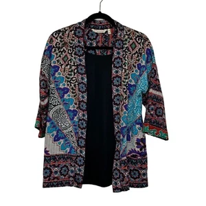 Soft Surroundings Quilted Topper Jacket Size XSP Petite Multicolor Boho Artsy - Picture 1 of 8