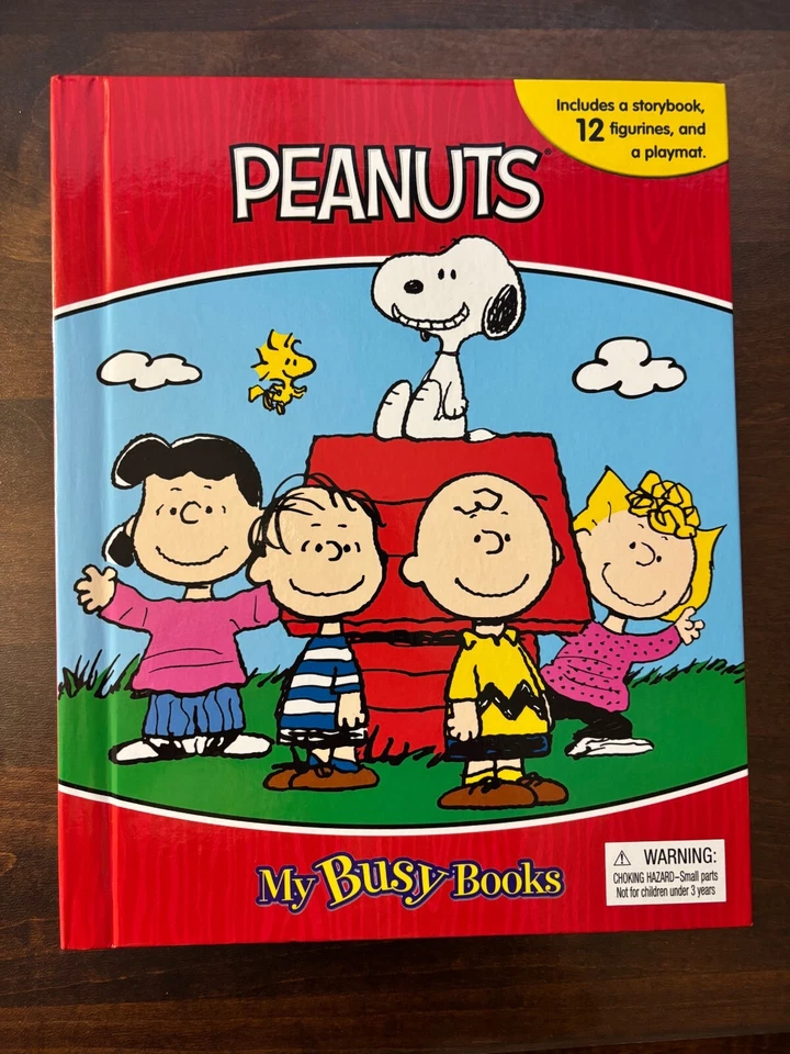Peanuts My Busy Books Storybook 12 Figurines & Playmat NEW Foto 1 de 4