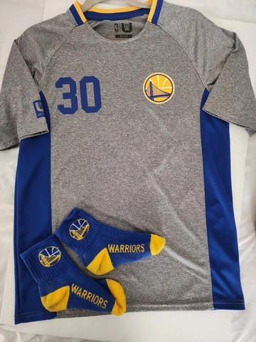Steph Curry NBA Net Dri Shirt Medium Golden State Warriors Shirt And Socks Cover