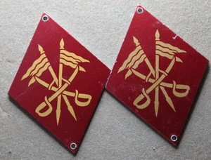 * PAIR COLLAR METAL PLATES WORLD WAR TWO PERIOD EUROPEAN? #EHO74 - Bild 1 von 3