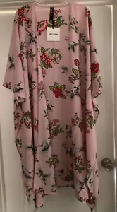 Agnes & Dora kimono a righe uccellino rosa santuario taglia unica - Foto 1 di 5