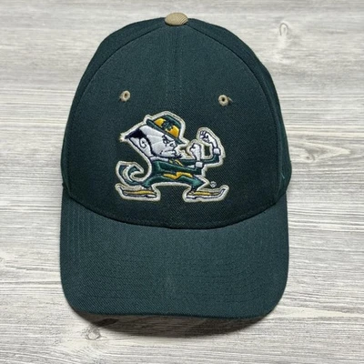 Notre Dame Fighting Irish Hat Cap Fitted Mens 7 1/8 Green NCAA Football College - Image 1 of 4