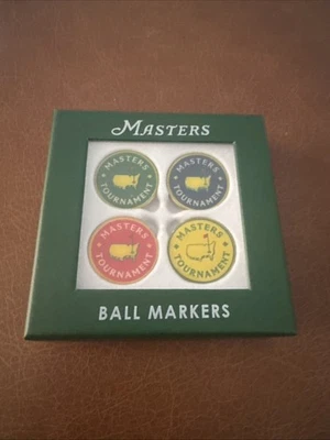 **NUEVO** Marcador de pelotas de golf Augusta National Masters 2025 (juego de 4) Foto 1 de 2