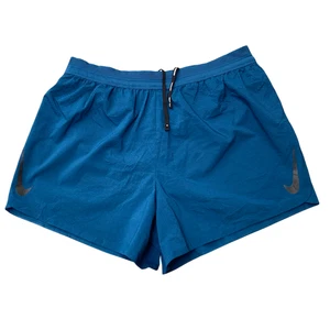 Nike Shorts Damen XXL Blau Swoosh Logo Gummibund Kordelzug Stretch - Bild 1 von 3