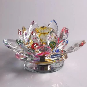 Home Decor Items Positive Energy fengshui Crystal Lotus Flower - Picture 1 of 3