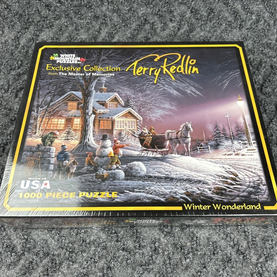 Terry Redlin Winter Wonderland 1000 PC Puzzle by White Mountain Puzzles