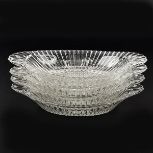 Jeannette 4 Banana Split Parlor Dishes, Vintage Hobnail National Clear Glass - Picture 1 of 22