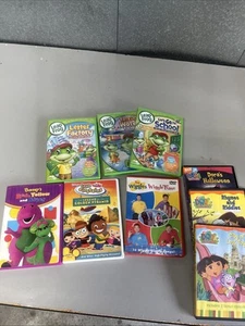 9 Children DVDs Dora-leap Frog-Barney-Wiggles-Little Einsteins Movies - Picture 1 of 10