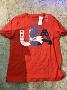 Gap Kids USA Eagle Graphic Front Logo Red T-Shirt BOYS M 8 - Picture 1 of 1