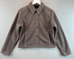 Patagonia Synchilla Cardigan Brown Medium Crop Fleece VIntage 90s Made In USA - Picture 1 of 9