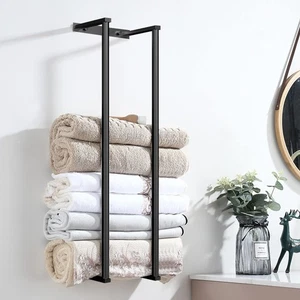 Towel for Racks Bathrooms, Wall Mounted Towel Rack for Storing Towels, Robes,... - Foto 1 di 7