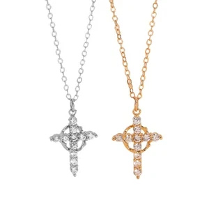 Retro Inspired Pendant Necklace Sparkling Cubic Zirconia Clavicle Chain For - Picture 1 of 10