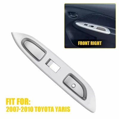 Interruptor de ajuste de bisel de ventana lateral derecho ABS plateado para Toyota Yaris 2007-2010 Foto 1 de 4