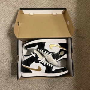 Metallic white/gold sneakers - Picture 1 of 4