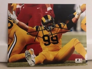 AARON DONALD SIGNED AUTOGRAPHED 8"X10" PHOTO LOS ANGELES RAMS with COA NEW - Picture 1 of 2