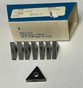 TNMA-431 GRADE CQ-2 WENDT-SONIS CARBIDE INSERTS, NEW, 8 INSERTS/LOT - Picture 1 of 1