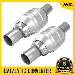 2Pcs 2.25" 2 1/4”  Universal Catalytic Converter Stainless Steel EPA Approved - Bild 1 von 12