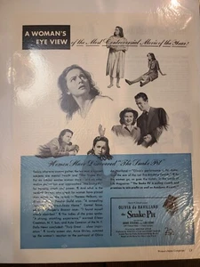 1949 Magazine Movie Ad  "The Snake Pit" - Picture 1 of 2
