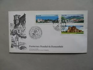 BRAZIL / BRASIL, cover FDC 1985, UNESCO world heritage, buildings - Picture 1 of 1