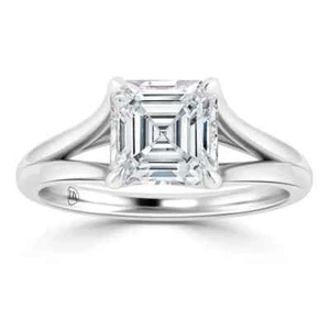 Diamond Engagement Ring 14K White Gold Lab Created Lab Grown CVD IGI CERT - Picture 1 of 2