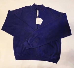Fabletics Forever Fleece 1/2 Zip Sweatshirt Navy Size S. MSRP $69.95-NWT - Picture 1 of 8