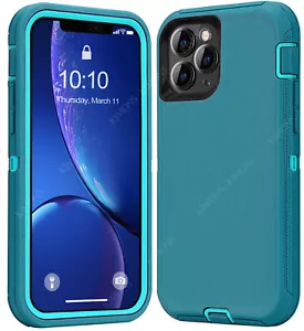 For iPhone 16 15 Pro Max 14 13 12 11 XR X Phone Case Heavy Duty Shockproof Cover - Picture 1 of 20