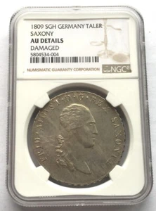 Germany Saxony 1809 Fried August III Thaler NGC AU Silver Coin - Picture 1 of 2