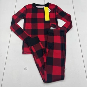 Old Navy Red Buffalo Plaid Pajama Set Youth Kids Size Large New - Picture 1 of 8