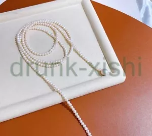 New design 6-7 mm natural south sea white pearl necklace 38 " - Picture 1 of 4