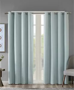 SunSmart Maya 50" x 54" bedruckt meliert Verdunkelung Öse Fenster Panel-Aqua - Bild 1 von 7