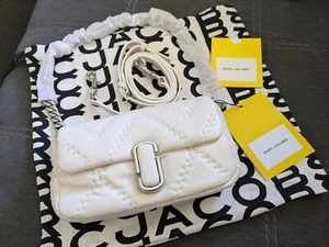 MARC JACOBS THE QUILTED LEATHER J Cotton White Authentic Bnew - Picture 1 of 8