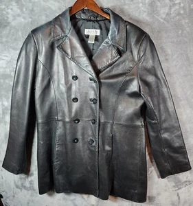 Chaqueta de cuero Alfani para hombre grande de cuero genuino negro - Imagen 1 de 7