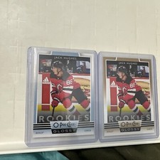 2019-20 O Per Chee Glossy Rookies (2) Card Lot Jack Hughes