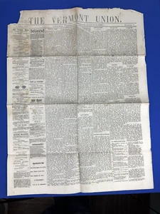 1878 Vermont UNION Newspaper - Lyndon, VT ~ ADS !!! Dry Goods, Grocers, Medicine - Picture 1 of 23