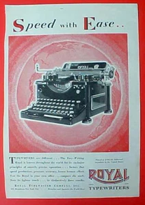 Vintage 1929 Royal Typewriter Speed with Ease New York Ephemera Print Ad Color - Picture 1 of 8